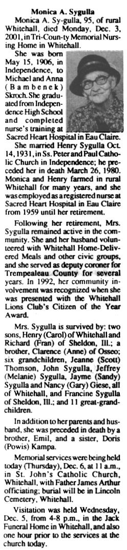 Monica Skroch
                          Obituary