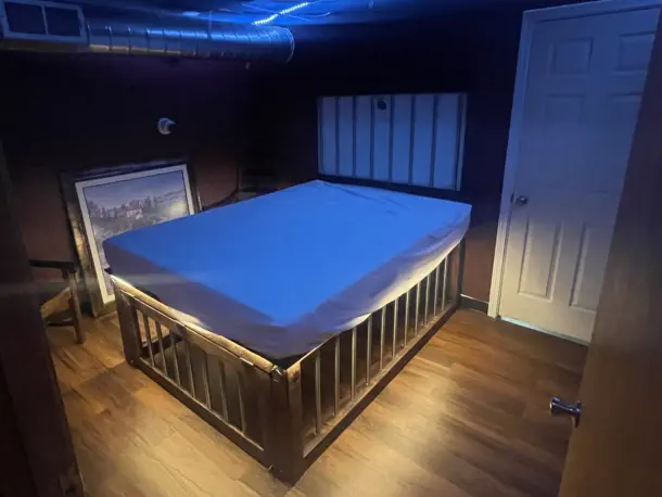 Exhibitionist Room with Bed Cage, Purgatory Dungeon, Kinktoberfest 2025