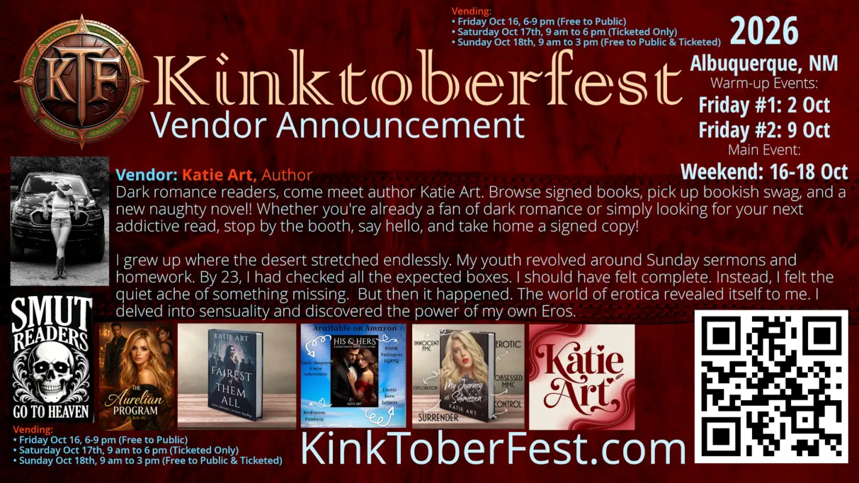 Kintoberfest 2026 Vendor Announcement - Katie Art, Author