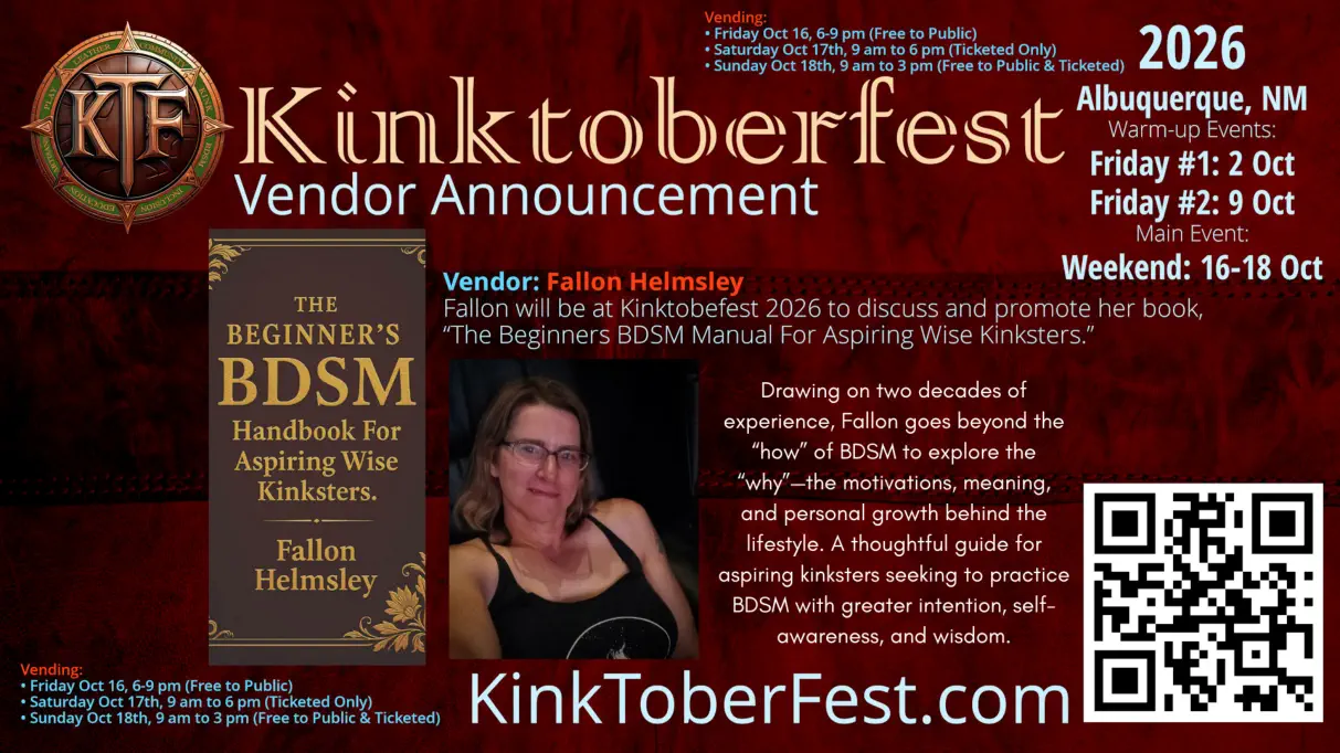 Kintoberfest 2026 Vendor Announcement - Fallon Helmsley, Author