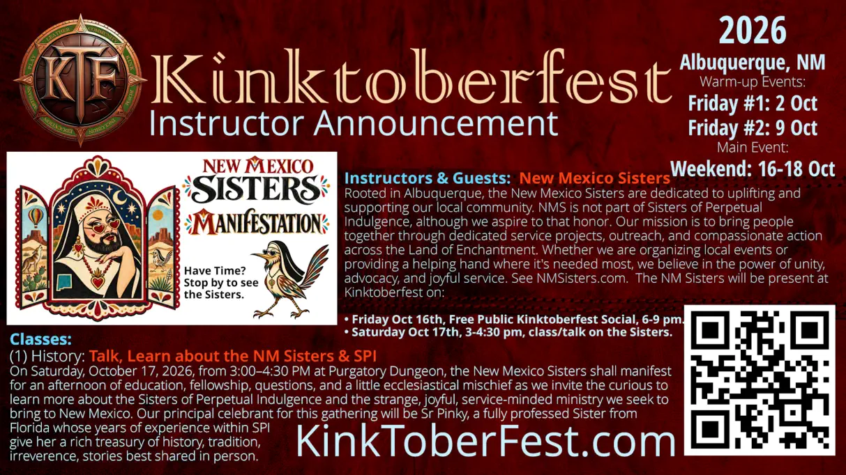 Kintoberfest 2026 Instructor Announcement - New Mexico Sisters
